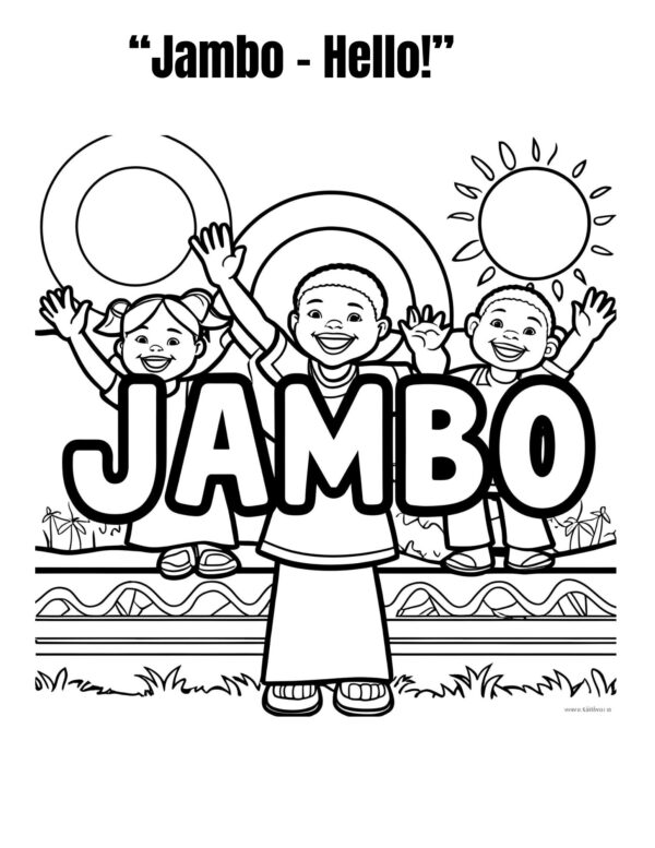 Coloring Book Prompts for African Kids Bundle (ZIP file) - Image 3