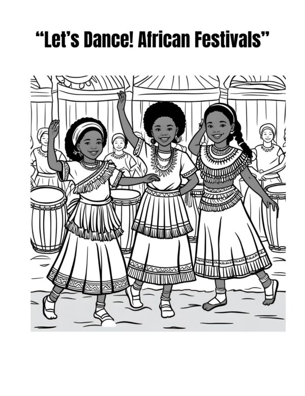 Coloring Book Prompts for African Kids Bundle (ZIP file) - Image 2