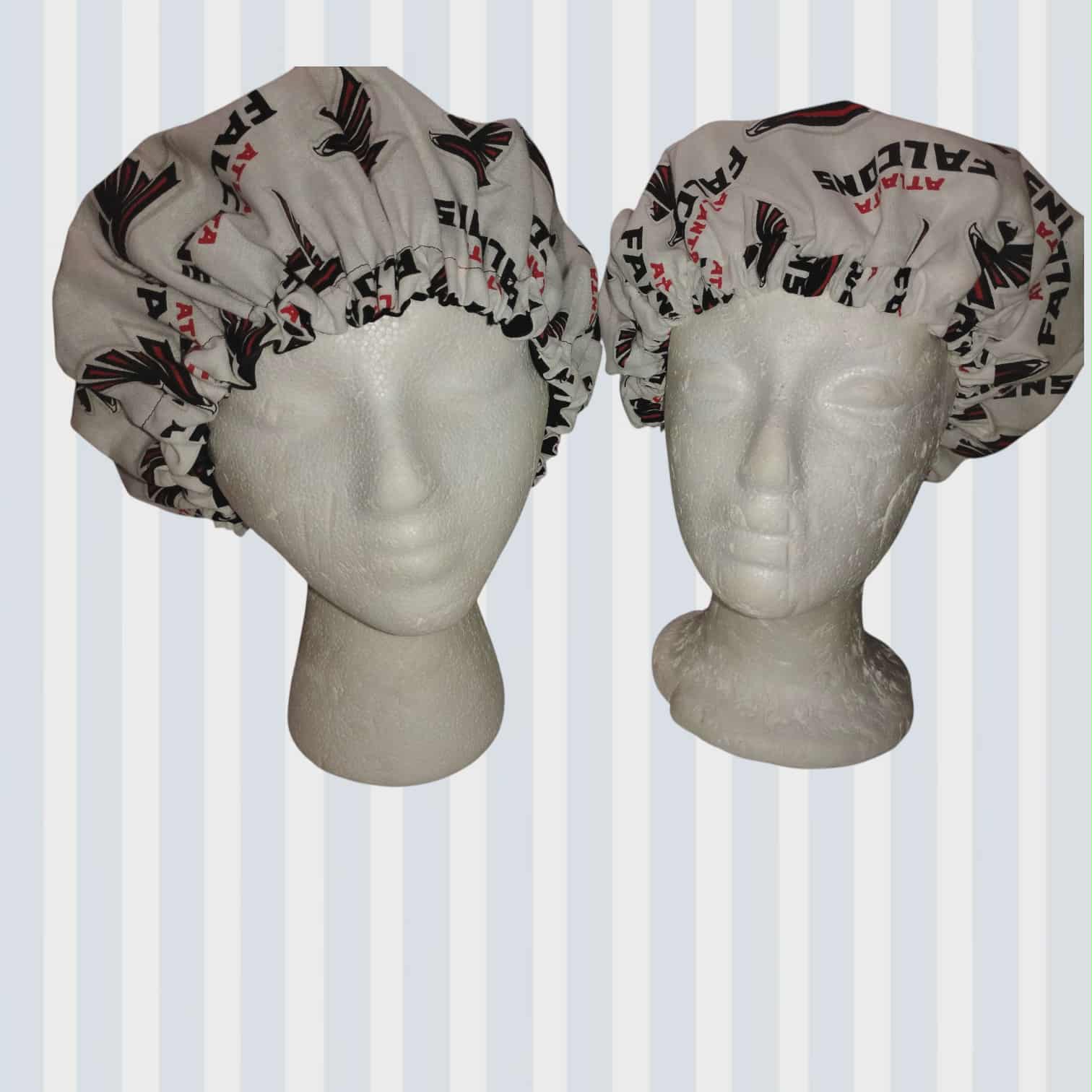 Black & Red theme Reversible Satin Bonnet Set - Image 3