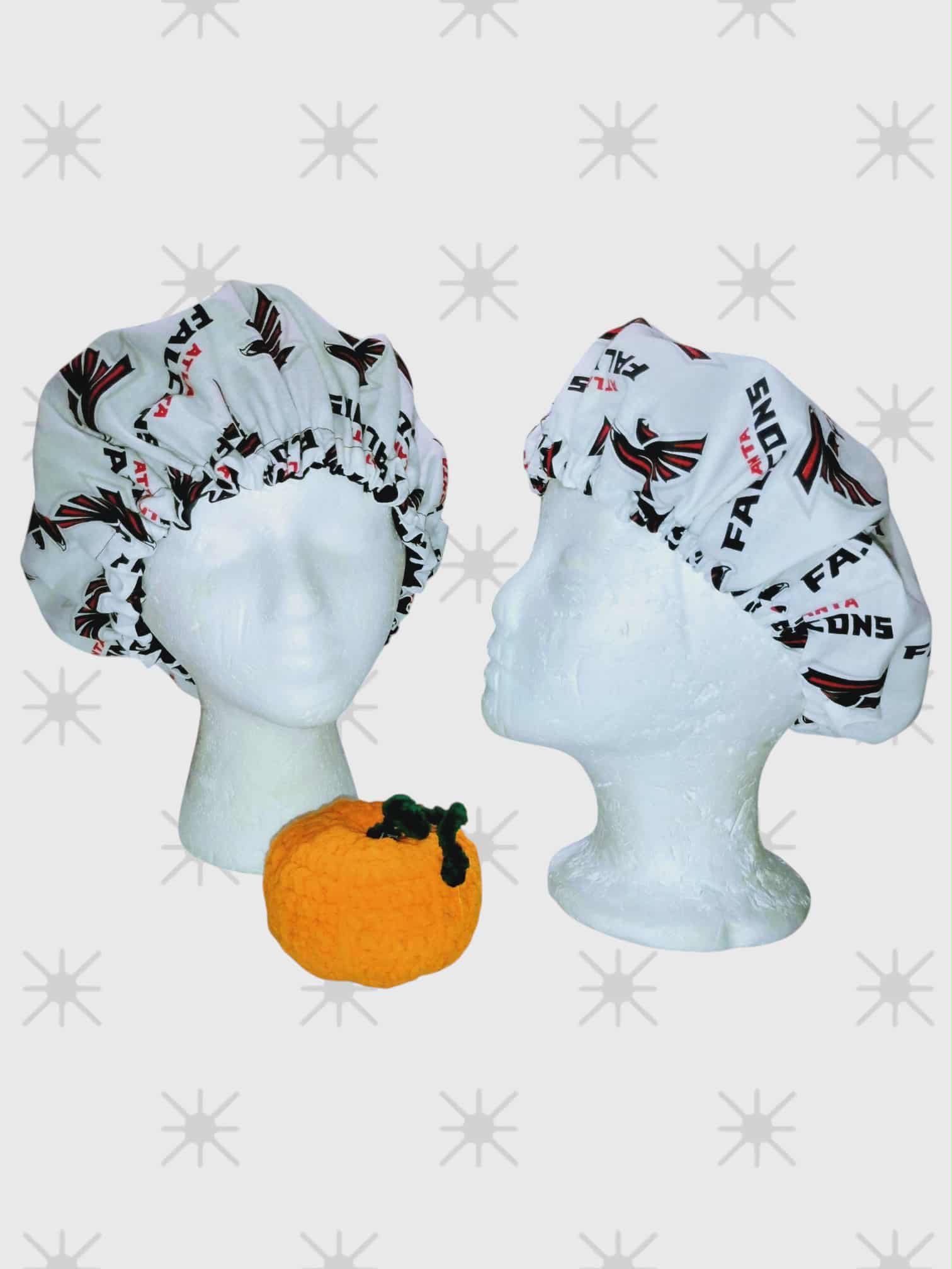 Black & Red theme Reversible Satin Bonnet Set - Image 2