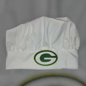 Green & White Game-Day Chef Hat | Adjustable | Free U.S. Shipping